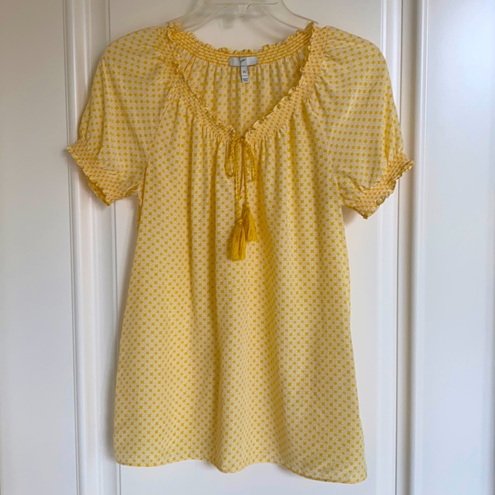 Joie Yellow silk blouse - size XS